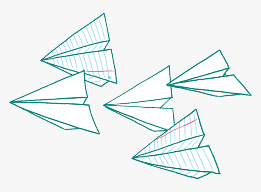 Origami Drawing Paper Plane, HD Png Download, Free Download