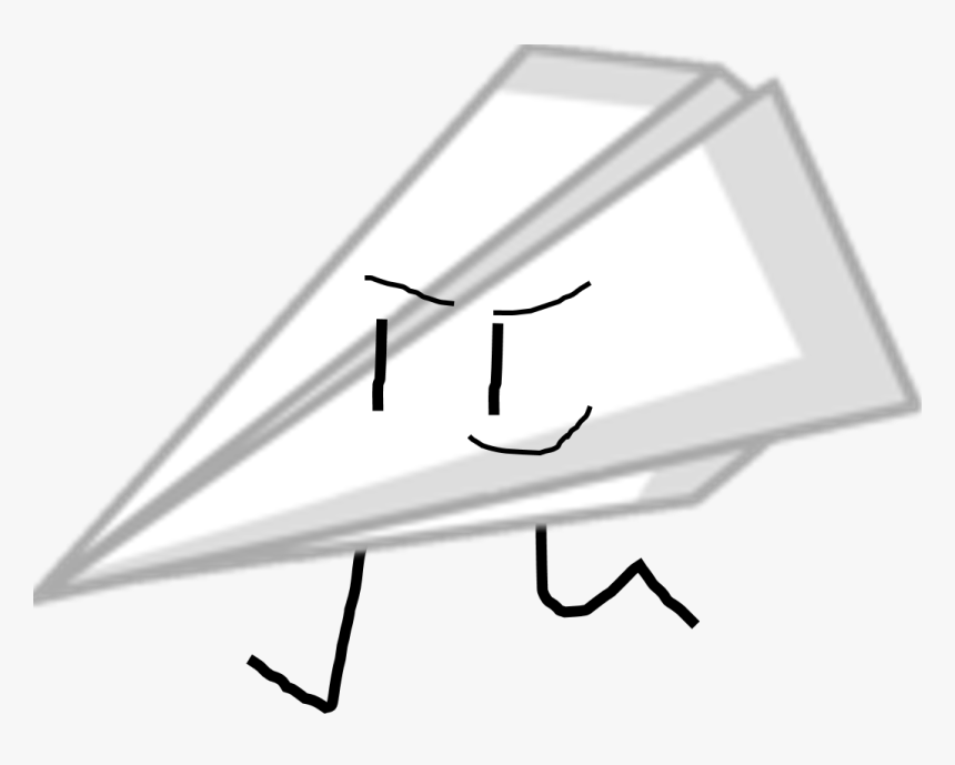 Paper Airplane Bfdi , Png Download - Paper Airplane Object Overload, Transparent Png, Free Download