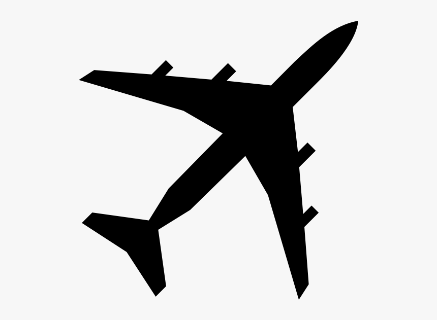 Free Stencils For Airplanes - Airplane Silhouette, HD Png Download, Free Download