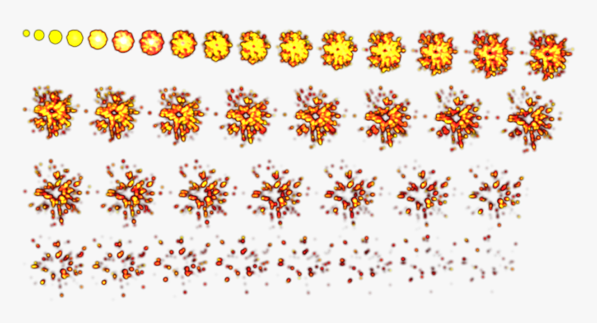 Royalty Free Game Art - Pixel Art Explosion Sprite, HD Png Download, Free Download