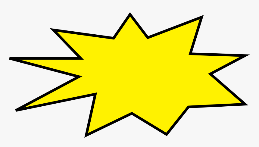 Rainbow Blubble Explosion Clipart - Yellow 6 Point Star, HD Png Download, Free Download