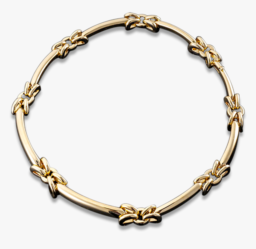 Gold Link Necklace By David Webb - Цветы Круг Пнг, HD Png Download, Free Download