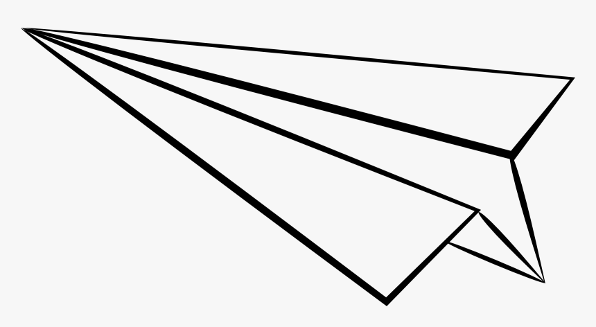 Paper Airplane Clipart - Line Art, HD Png Download, Free Download