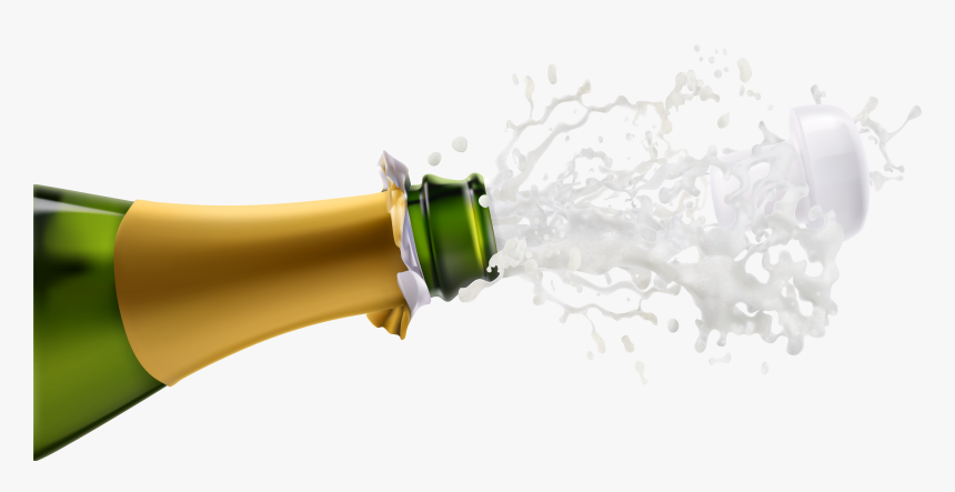 Transparent Champagne Bottle Png - Champagne Explosion Transparent, Png Download, Free Download