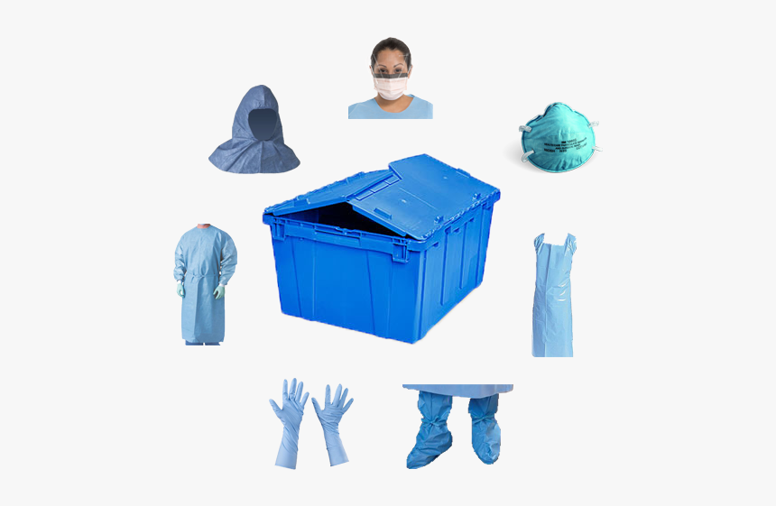 Ebola Ppe Blue Tote Contents - Illustration, HD Png Download, Free Download