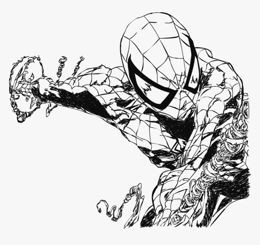 Hd By Electric Meat - Spiderman Black And White, HD Png Download, Free Download