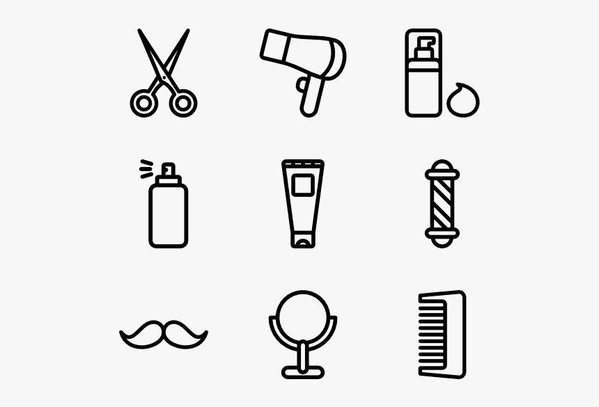 Equipments In Barber Shops Drawing, HD Png Download, Free Download