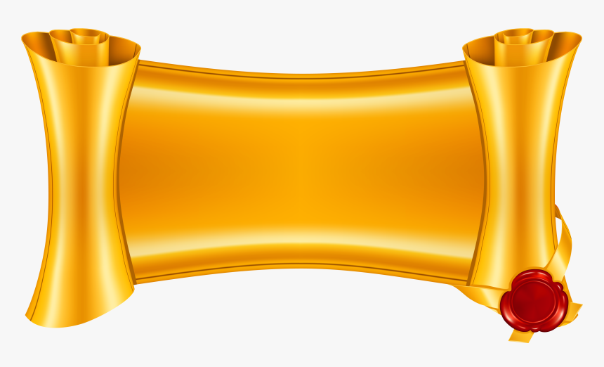 Gold Scroll Banner Png, Transparent Png, Free Download