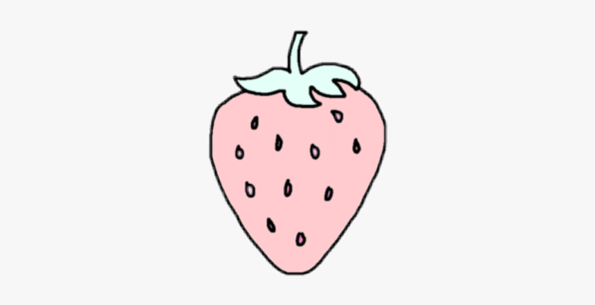 #pink #strawberry #png #sticker #aesthetic #art #freetoedit - Strawberry, Transparent Png, Free Download