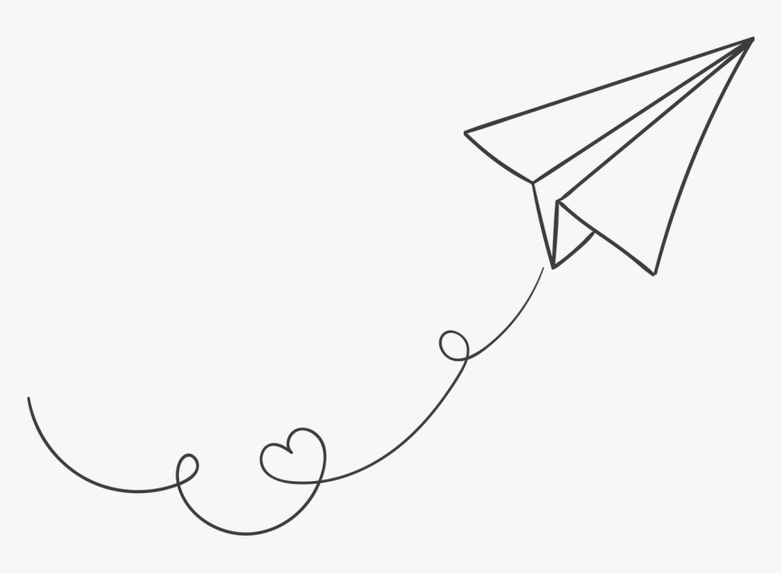 White Paper Plane Png Image - Transparent Background Paper Airplane Clipart, Png Download, Free Download