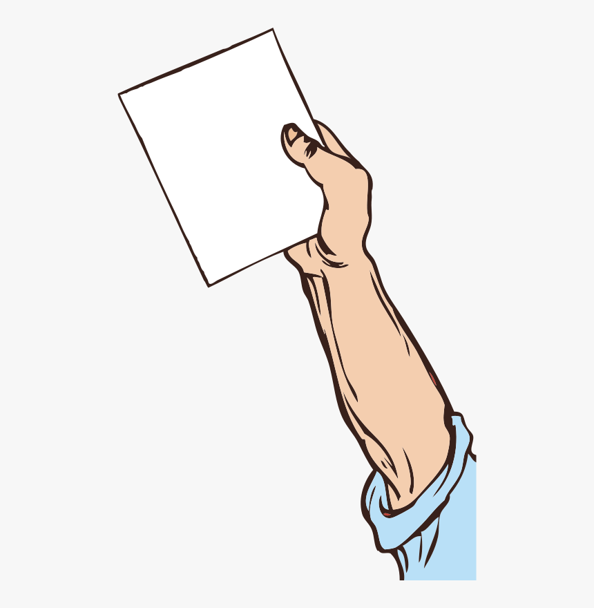 Hand Holding Paper - Handing Over A Paper, HD Png Download, Free Download