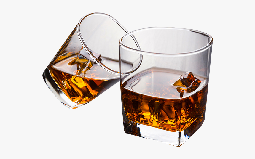 Cup Material Two Glass Drinking Whisky Glasses Clipart - Whiskey Glass Transparent Background, HD Png Download, Free Download