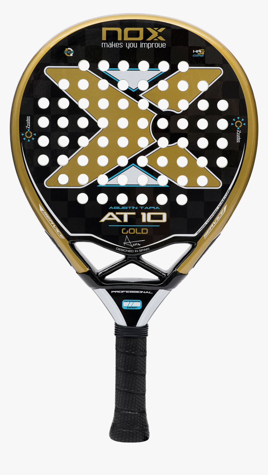 Pala De Pádel Nox At10 Gold By Agustín Tapia - Nox At 10 Gold, HD Png Download, Free Download