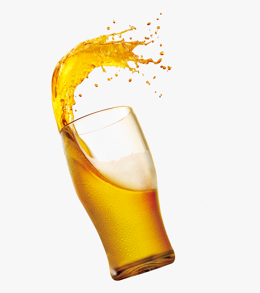 Apple Drink Juice Beer Splash Orange Clipart - Transparent Beer Splash Png, Png Download, Free Download