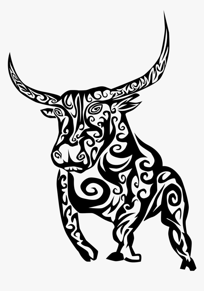 Bull Tattoo Clipart , Png Download - Tribal Bull Tattoo, Transparent Png, Free Download