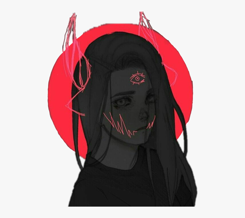 Transparent Anime Demon Png - Sad Anime Girl Dark, Png Download, Free Download