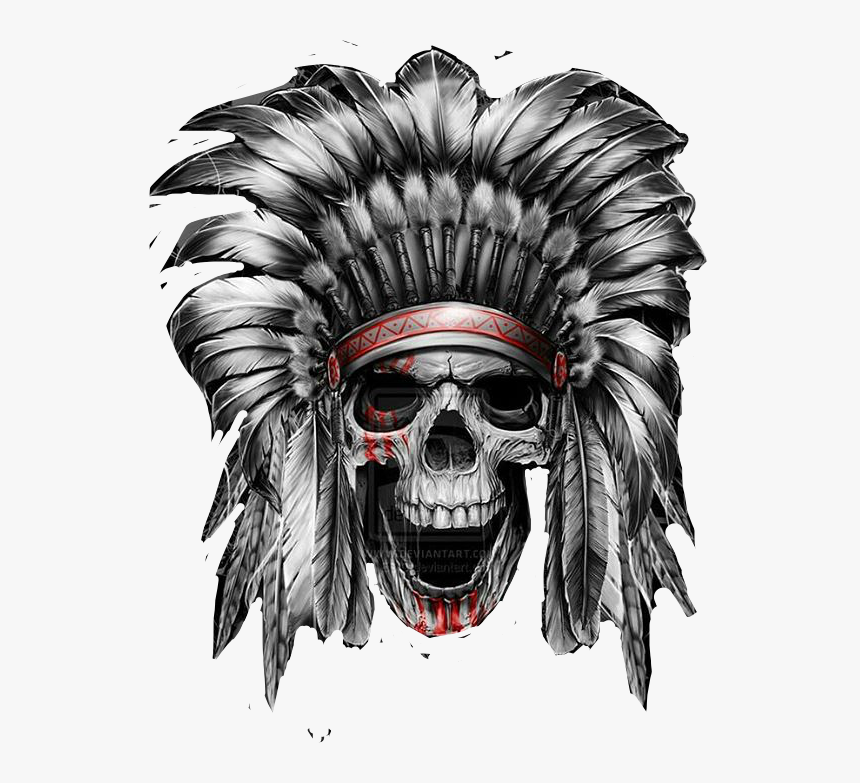 #nativeamerican #skull #indian #interesting #art #freetoedit - Indian Skull, HD Png Download, Free Download