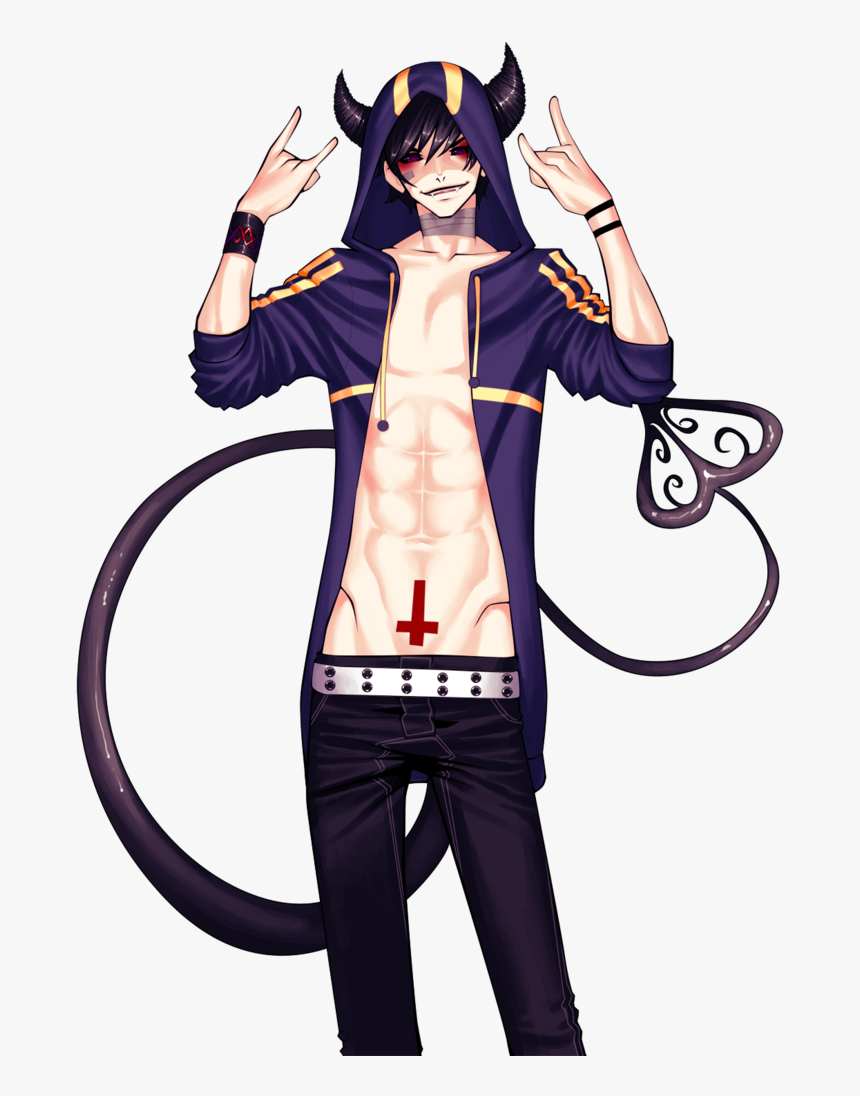 Clip Freeuse Download Boy Transparent Demon Anime - Devil Anime Demon Boy, HD Png Download, Free Download