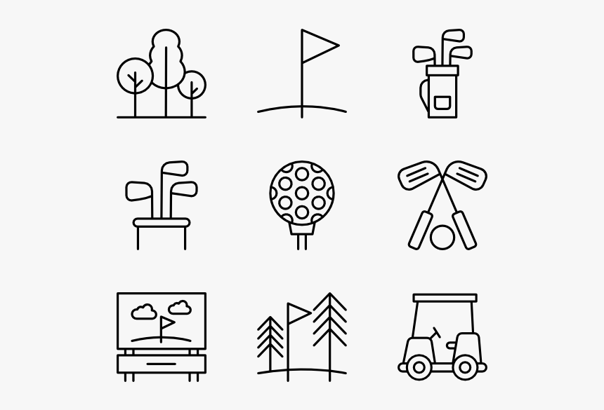 Clip Art Icons Free - Golf Icons, HD Png Download, Free Download