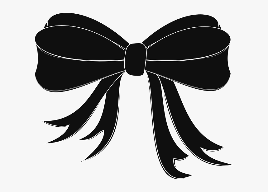 Corbata De Moño, Negro, Cinta - Black Bow Clip Art, HD Png Download, Free Download