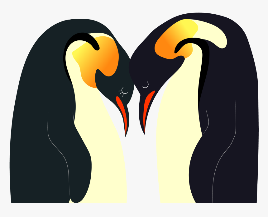 Penguin - Penguin Love Drawing, HD Png Download, Free Download