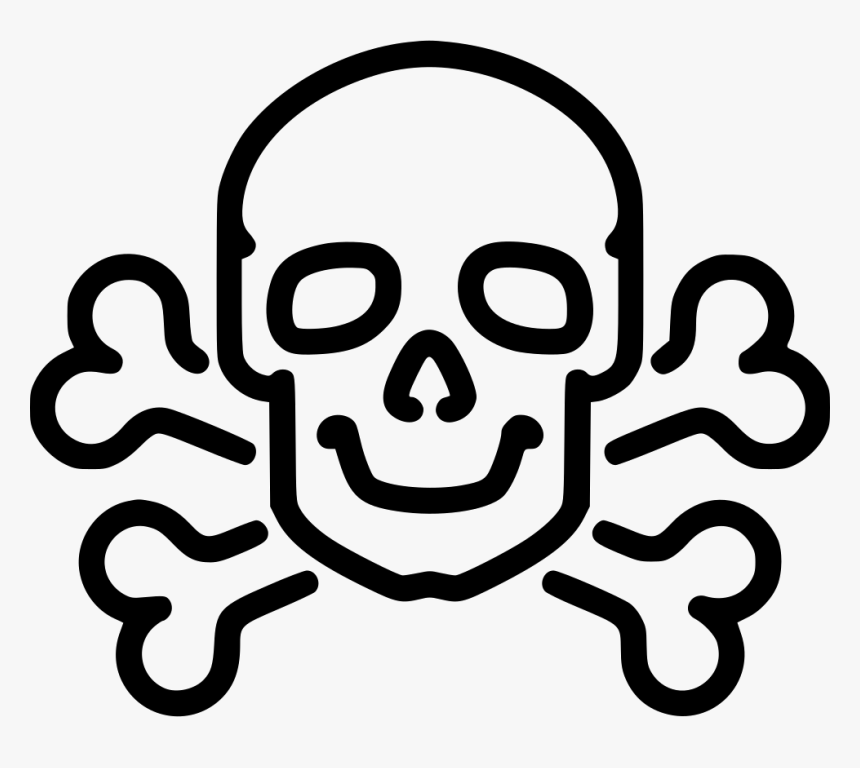 Danger Sign Skull Png - Skull And Bones Easy Drawing, Transparent Png, Free Download