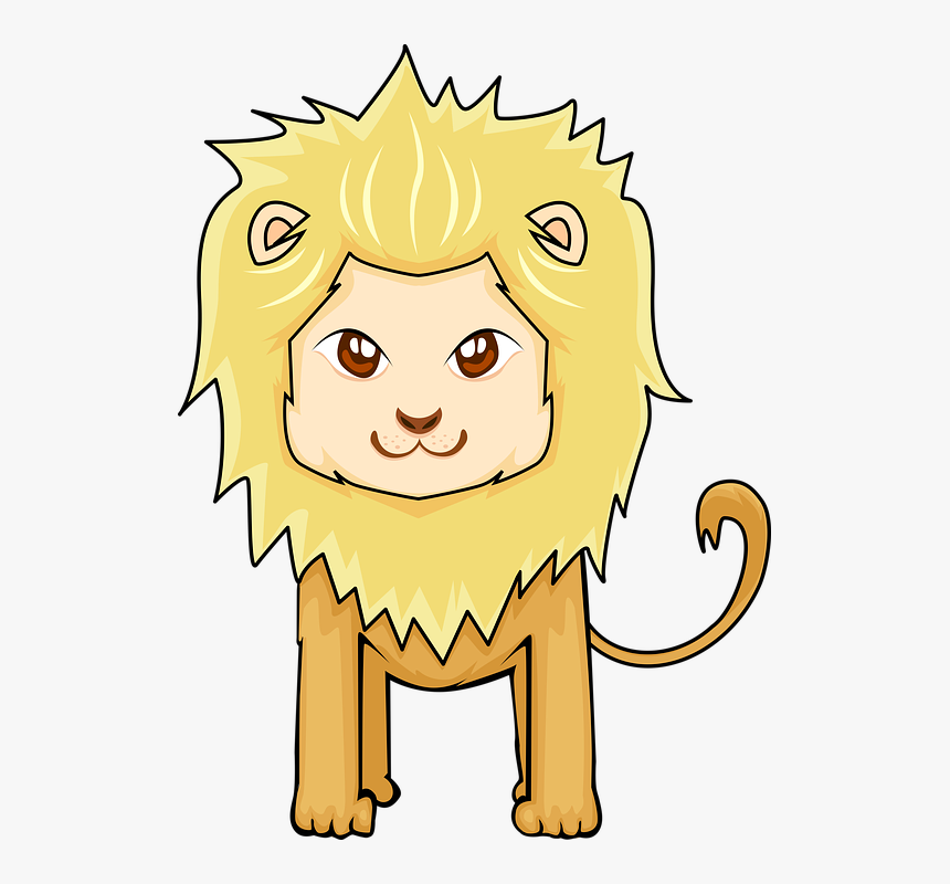 Lion, Cartoon, Funny, Blonde, Animals, Zoo, HD Png Download, Free Download