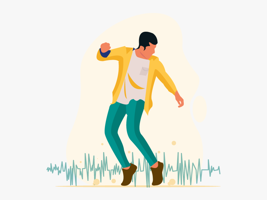 Dancing Man Design Flat Vector Vector Colors Illustration, HD Png Download, Free Download