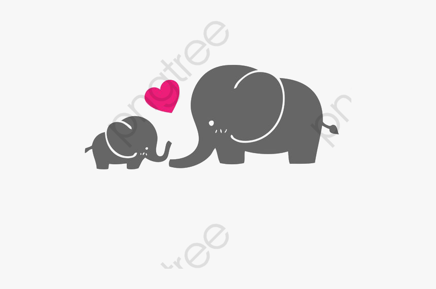 Parent Child Baby Elephant, HD Png Download, Free Download