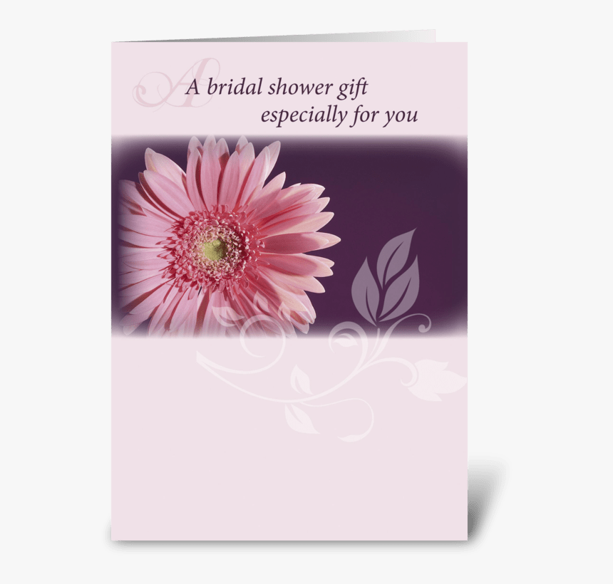 Bridal Shower Pink Daisy Congratulations Greeting Card, HD Png Download, Free Download
