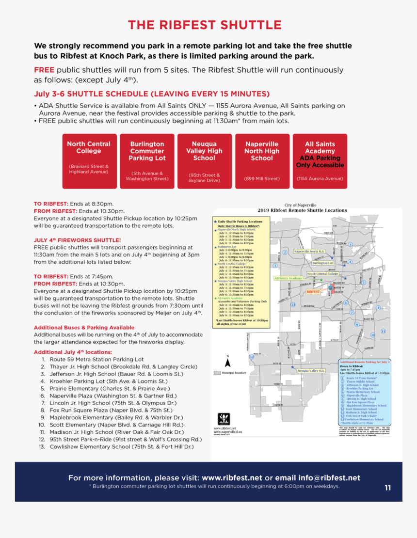 Ribfest 2019 Shuttle Map, HD Png Download, Free Download