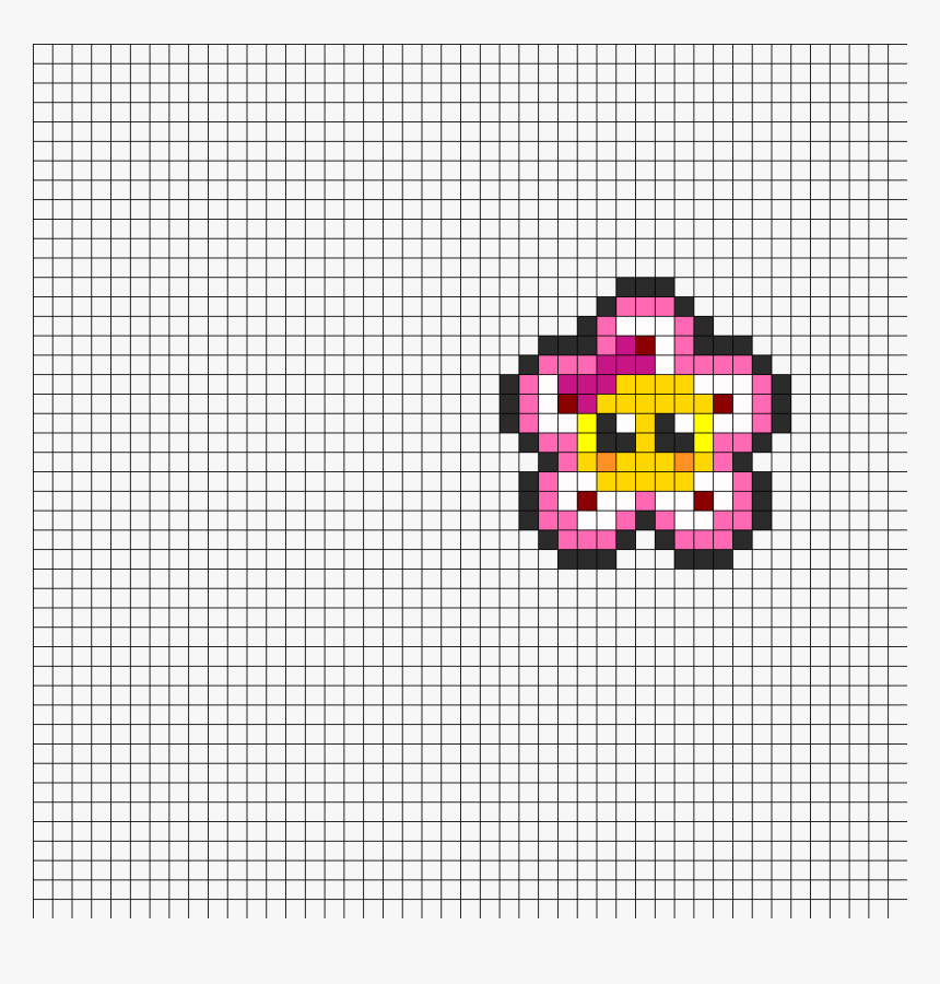 Pink Daisy Perler Bead Pattern / Bead Sprite, HD Png Download, Free Download