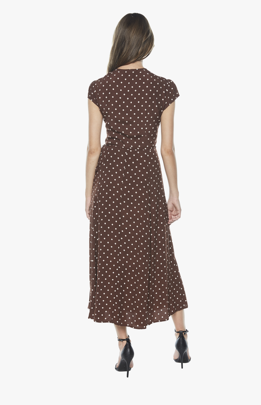 Polka-dot Wrap Dress In Colour Brunette, HD Png Download, Free Download