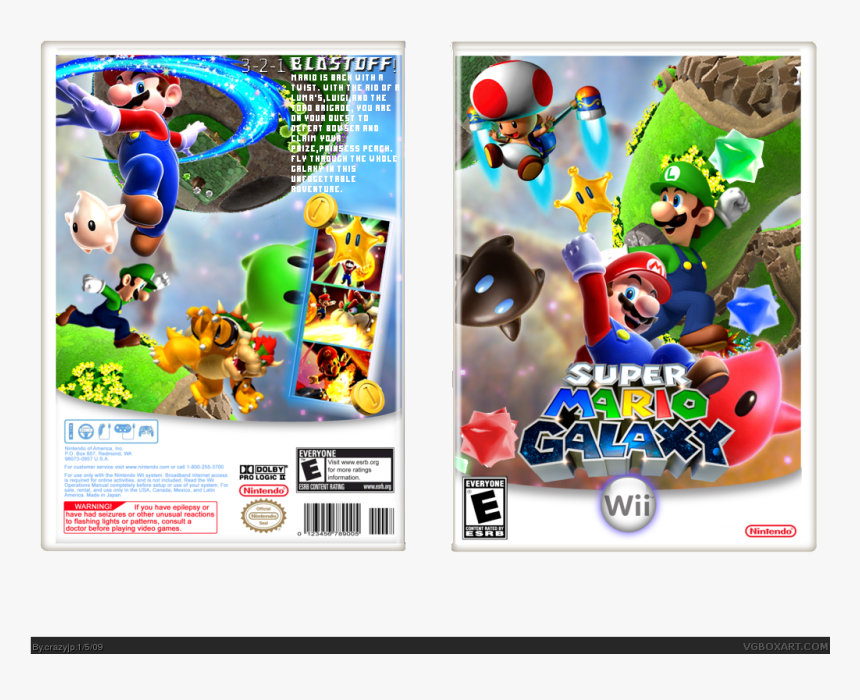 Super Mario Galaxy Box Cover, HD Png Download, Free Download