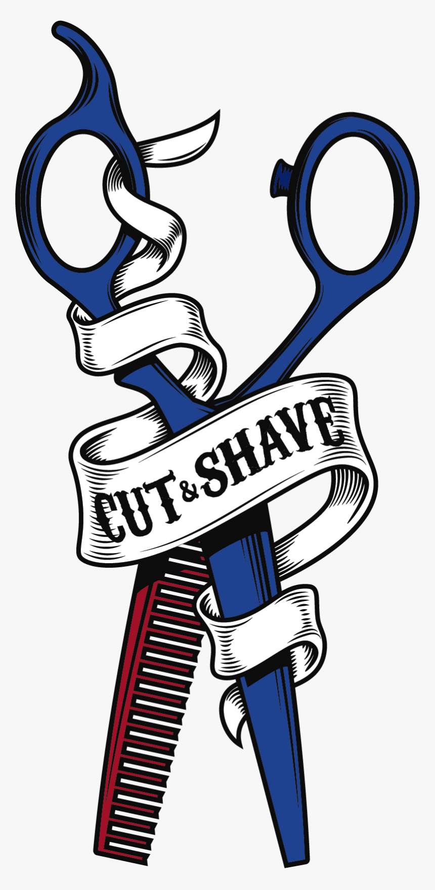 Scissors And Comb Png, Transparent Png, Free Download