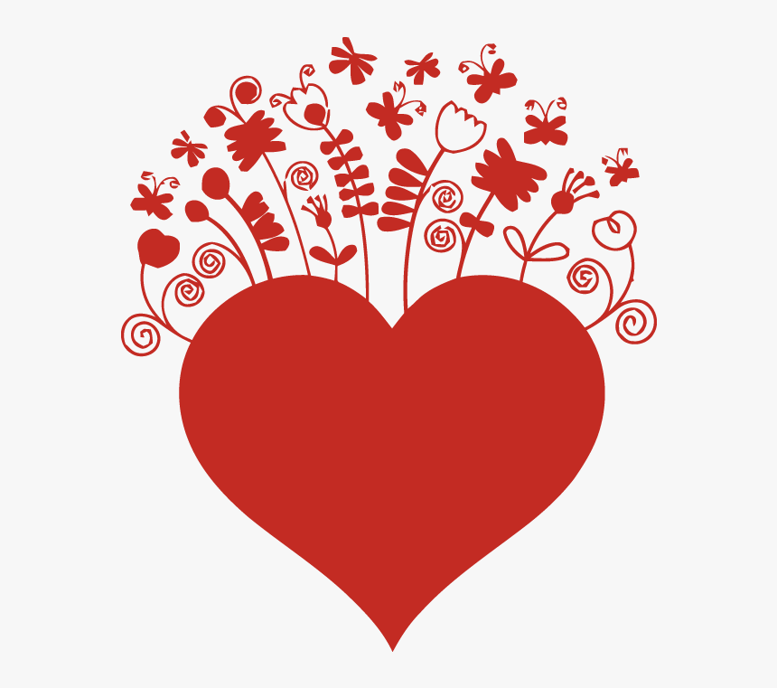 Butterfly Garden Heart Vector, HD Png Download, Free Download