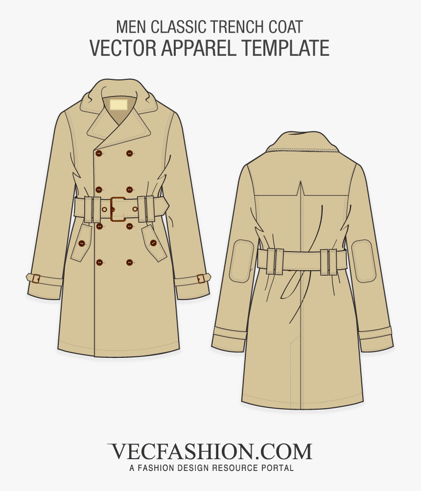 Classic Trench Coat Vector Template"
 Class="lazyload, HD Png Download, Free Download