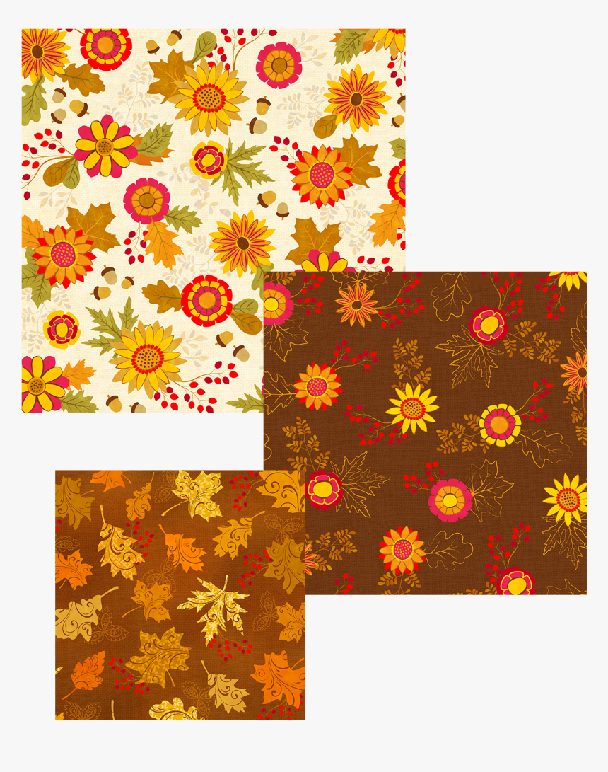 Fl08 Fall Flowers Cream Fl07 Fall Flowers Brown Fl09, HD Png Download, Free Download