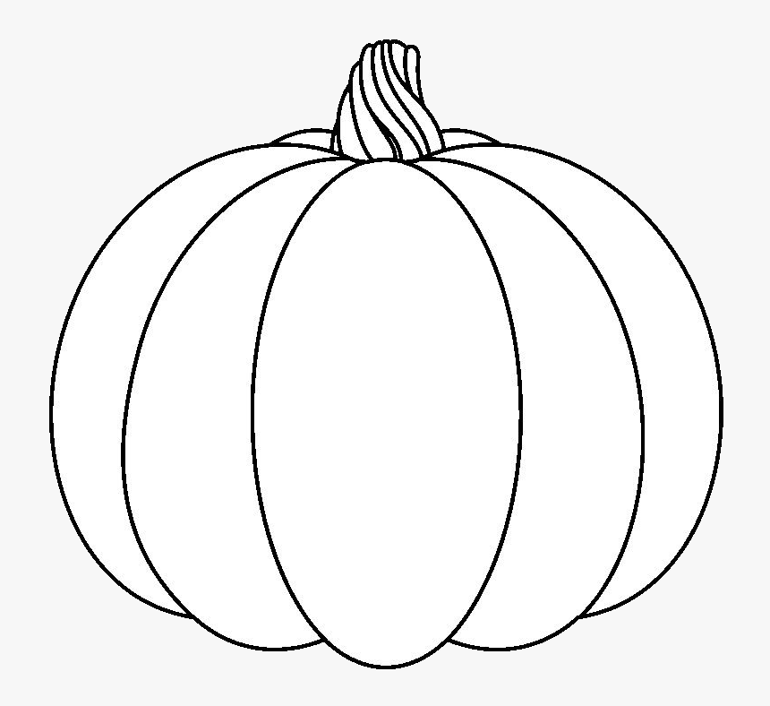 Pumpkin Clipart Black And White To Print Out Transparent, HD Png Download, Free Download