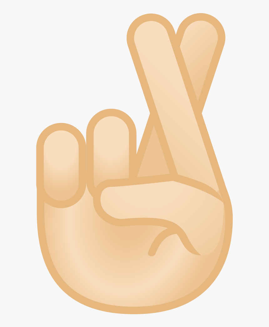 Crossed Fingers Light Skin Tone Icon, HD Png Download, Free Download