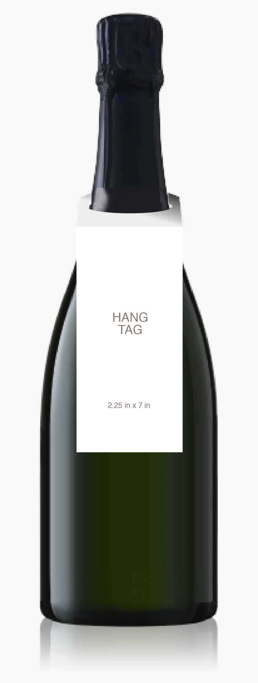 Champagne Bottle With A Blank Hangtag From Crushtag, HD Png Download, Free Download