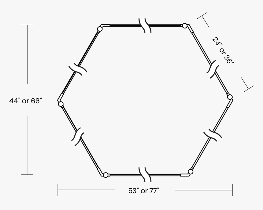 Juniper Lighting Thin Hexagon Size, HD Png Download, Free Download