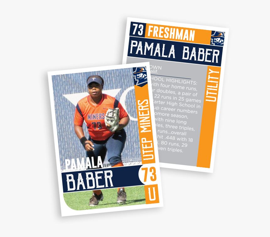Utep Softball Player Card , Png Download, Transparent Png, Free Download