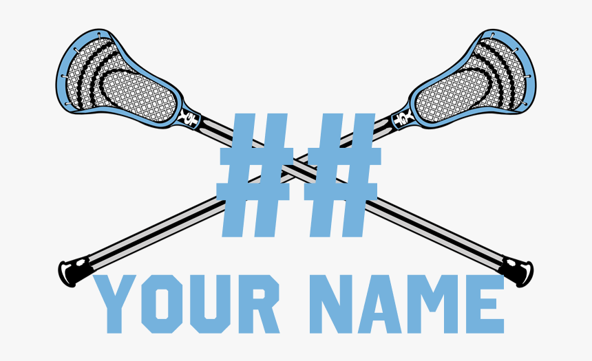 Personalized Crossed Lacrosse Sticks Columbia Blue, HD Png Download, Free Download