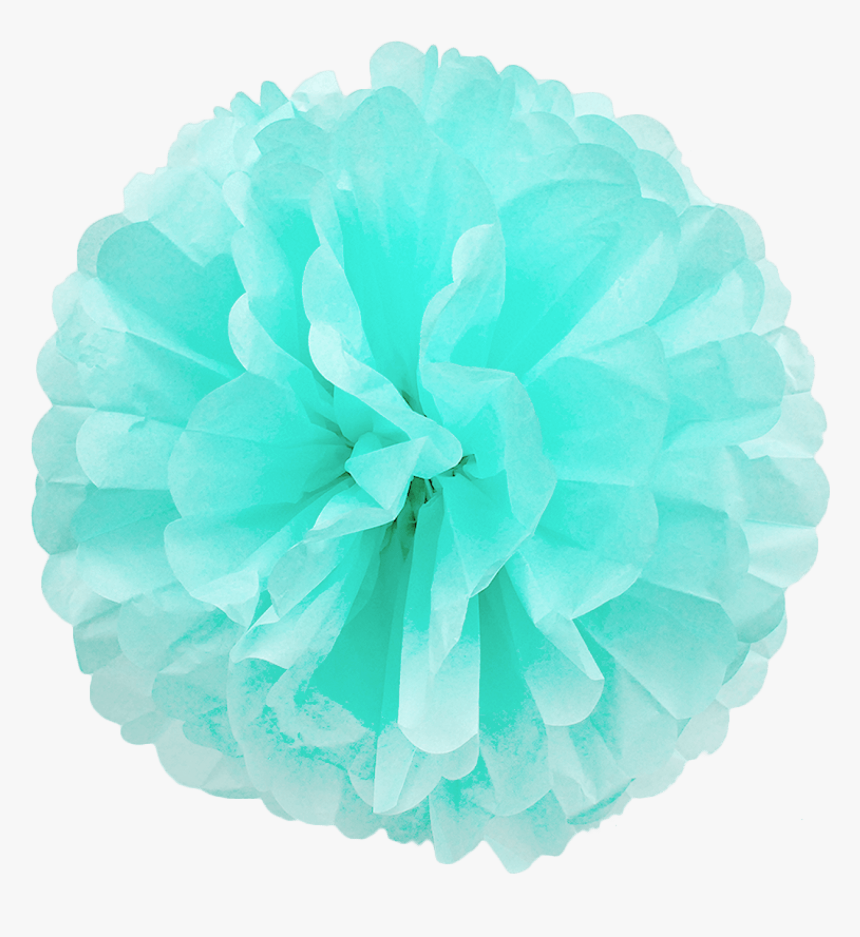 Mint Green Paper Pom Poms-32, HD Png Download, Free Download