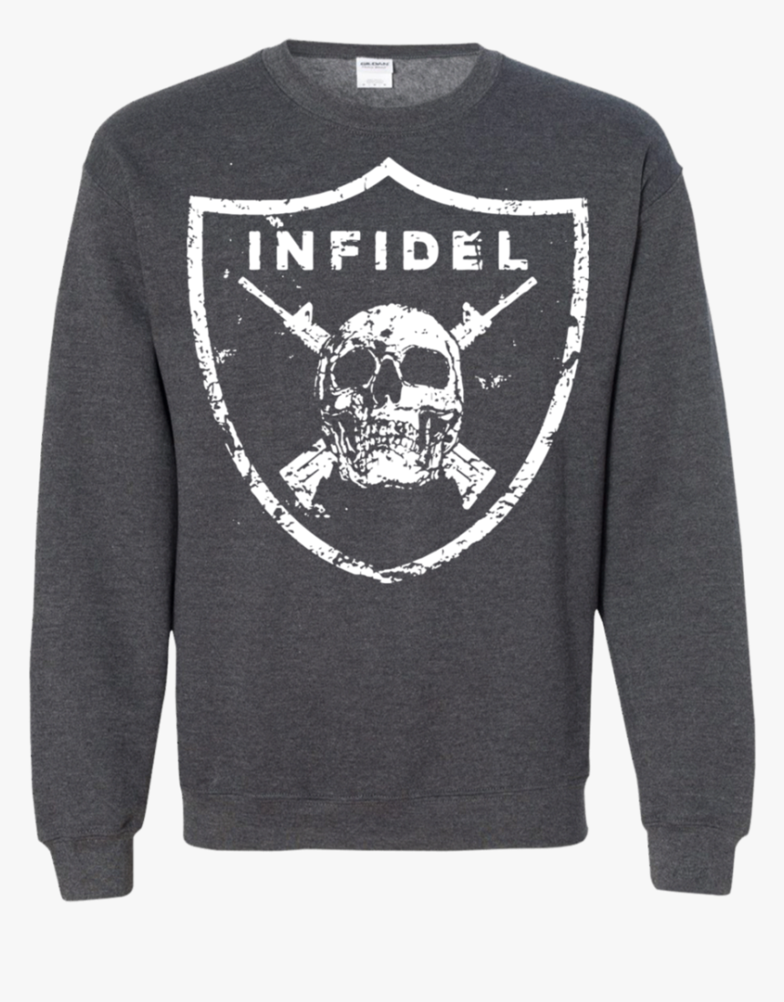 Skull And Crossed Rifles On Shield Ls Shirt/hoodie/sweatshirt, HD Png Download, Free Download
