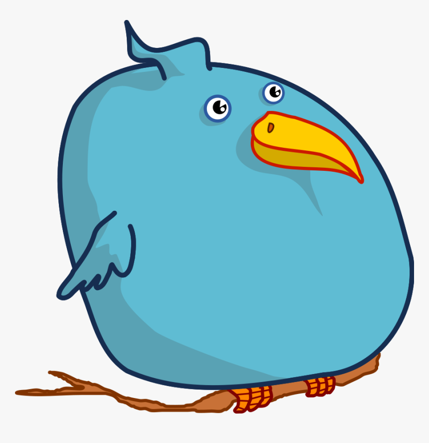 Twitter, Bird, Fat, Tweet, Turquoise, Beak, Sitting, HD Png Download, Free Download