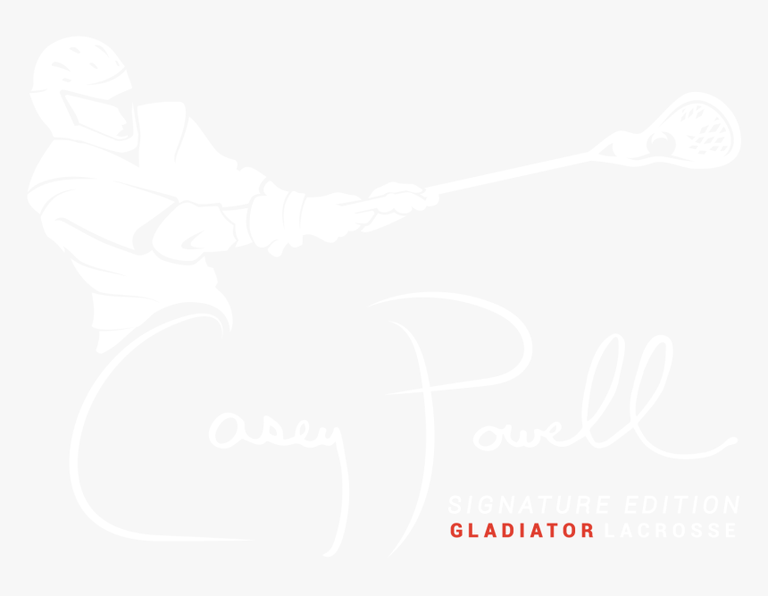 Casey Powell Logo White W Red Gladiator Word, HD Png Download, Free Download