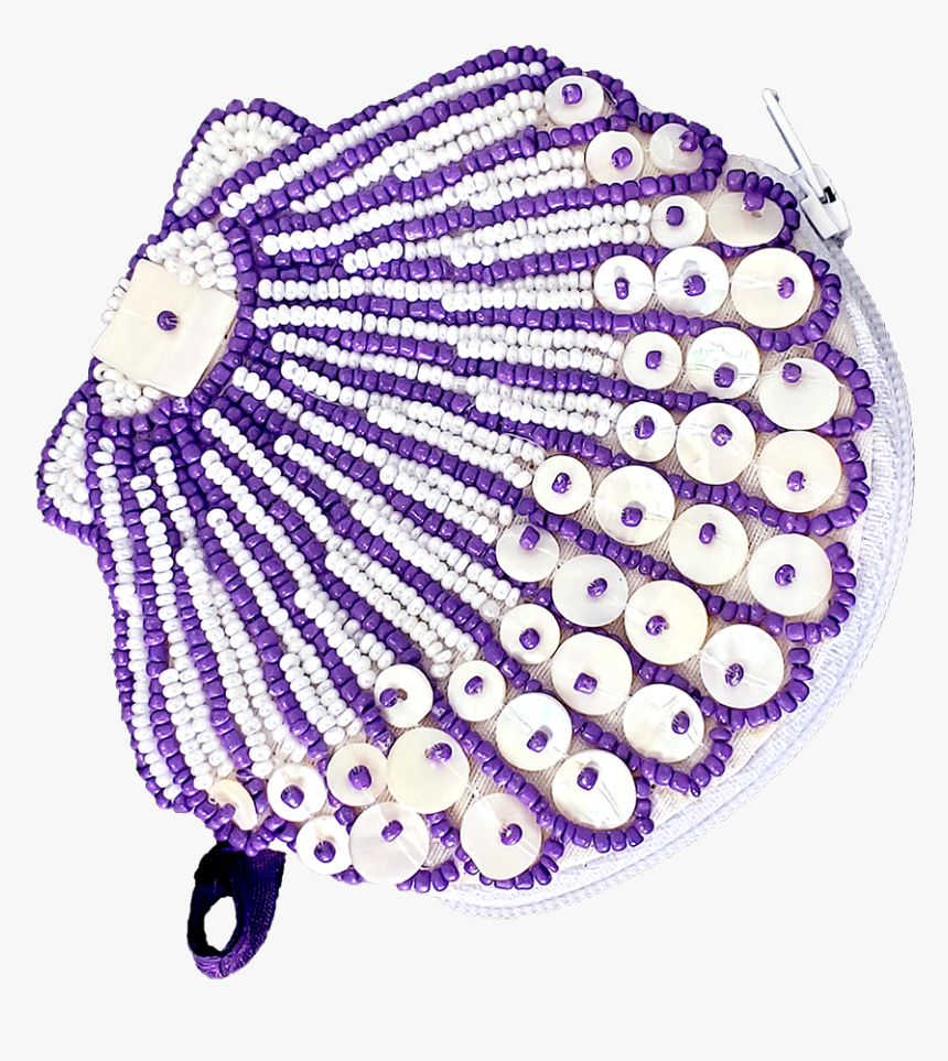 Scallop Purple Mop & Beads Purse 4", HD Png Download, Free Download
