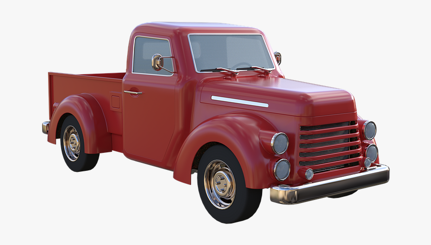 Truck, Pickup, Red, Vehicle, Vintage, Old, Antique, HD Png Download, Free Download